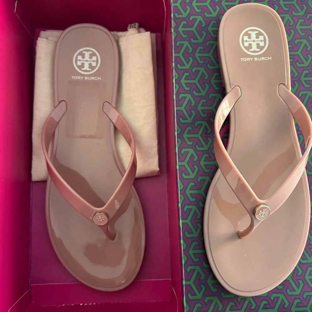 Tory Burch Studded Jelly Flip Flops NWT
